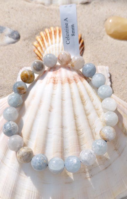 Bracelet Boule 08 mm en Célestine A