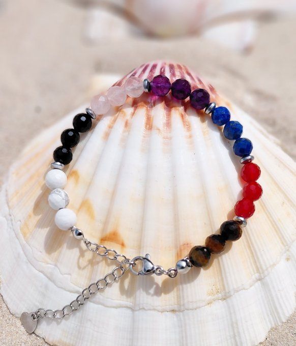 Bracelet 7 Chakras Élégance – Version Facettée 06 mm