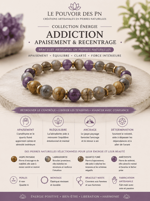 Bracelet Addiction – Apaisement & Recentrage