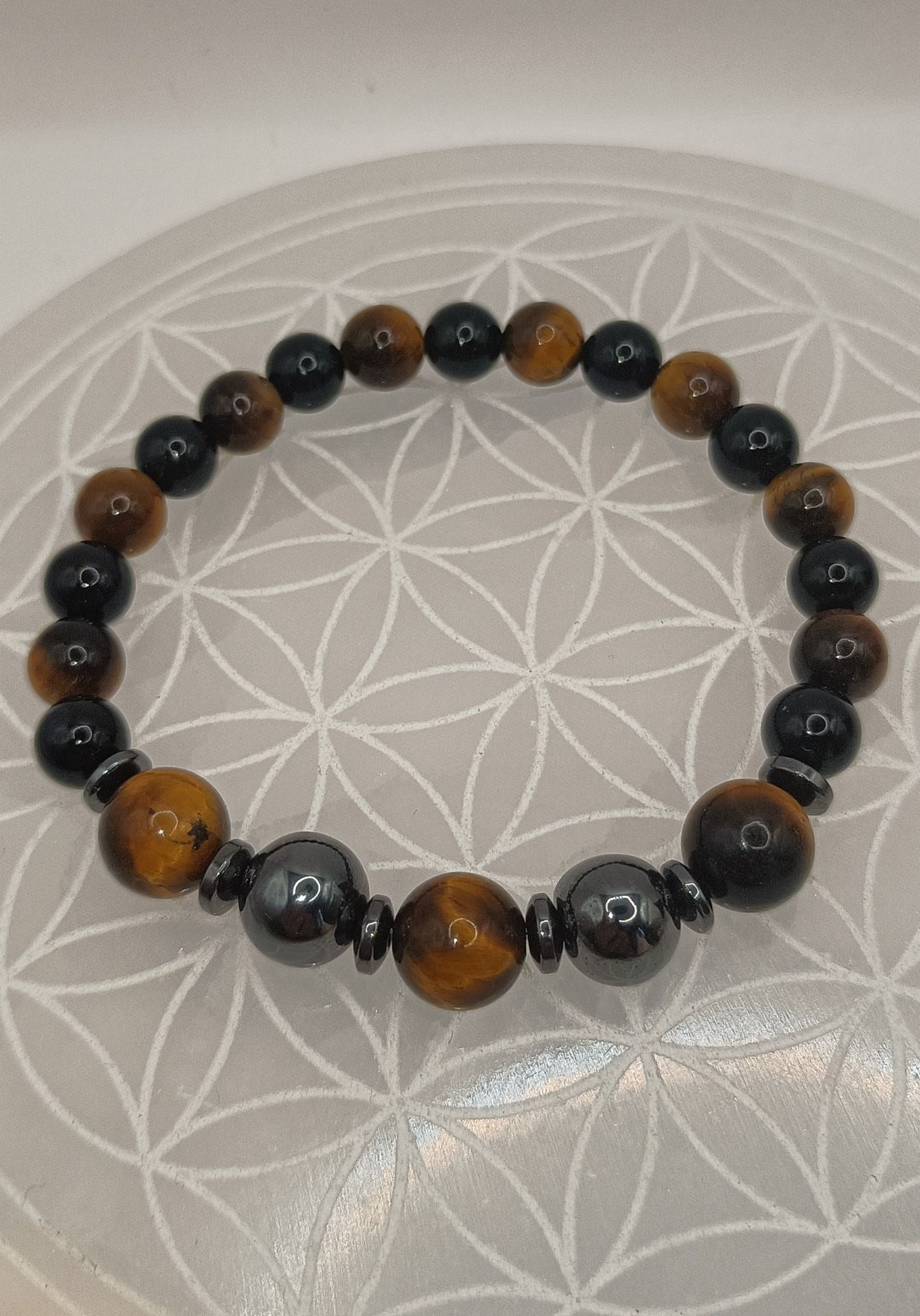 Alliance Onyx, Hématite & Œil de Tigre – Force, Protection et Ancrage