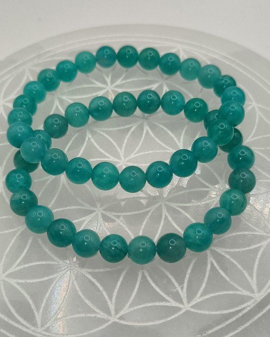 Bracelet boule  amazonite Pérou AA