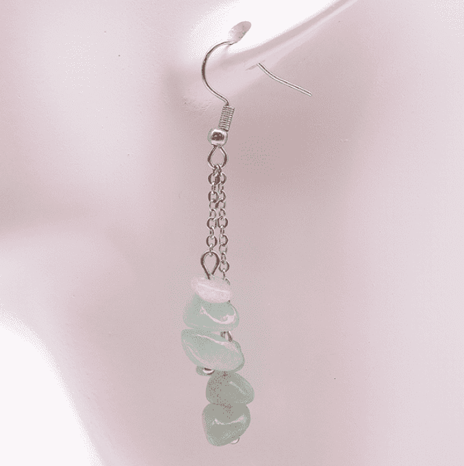 Boucle d'oreille baroque pierre naturelle