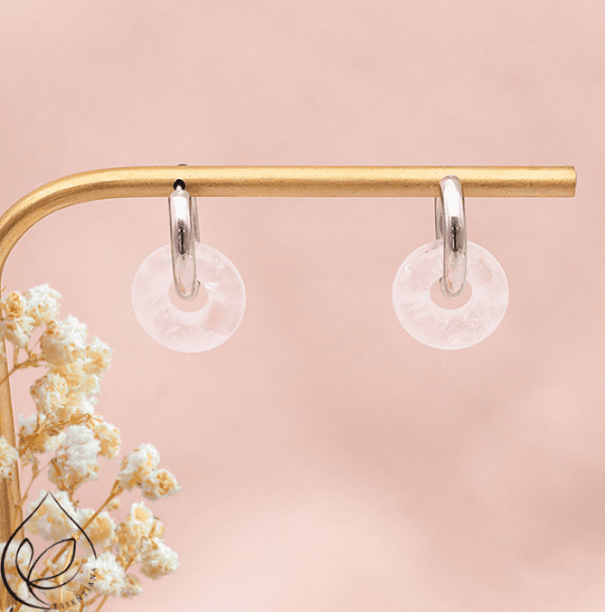 Boucle d'oreille Loa argentée (1 paire)