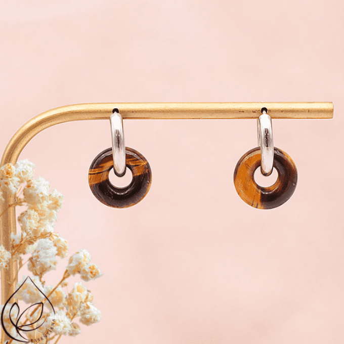 Boucle d'oreille Loa argentée (1 paire)