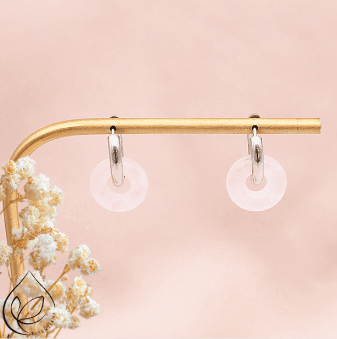 Boucle d'oreille Loa argentée (1 paire)