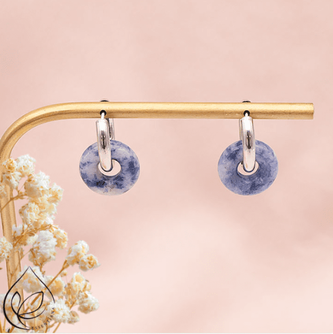 Boucle d'oreille Loa argentée (1 paire)