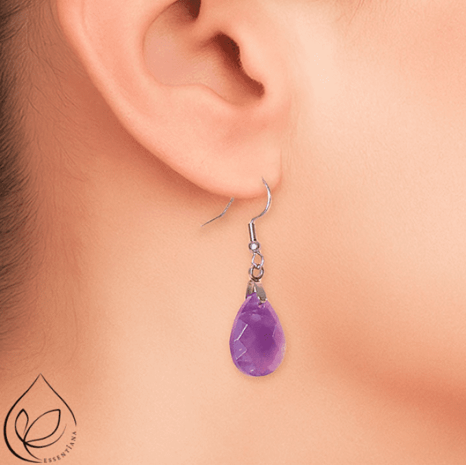 Boucle d'oreille Lyor argentée