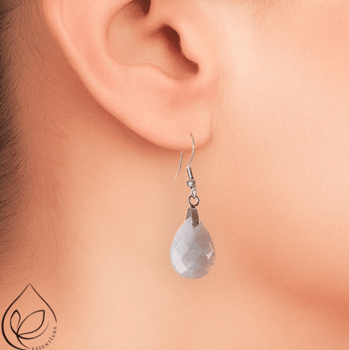 Boucle d'oreille Lyor argentée