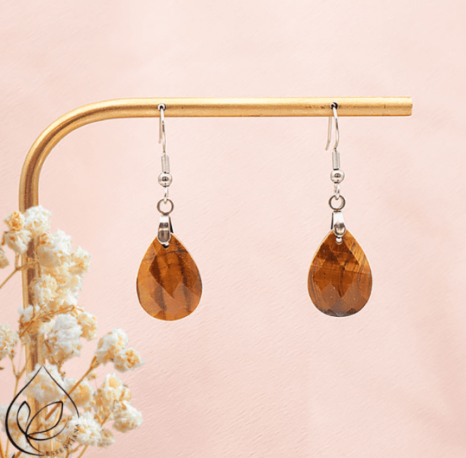 Boucle d'oreille Lyor argentée