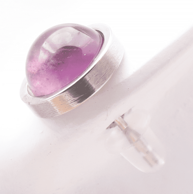 Boucle d'oreille serti 10mm