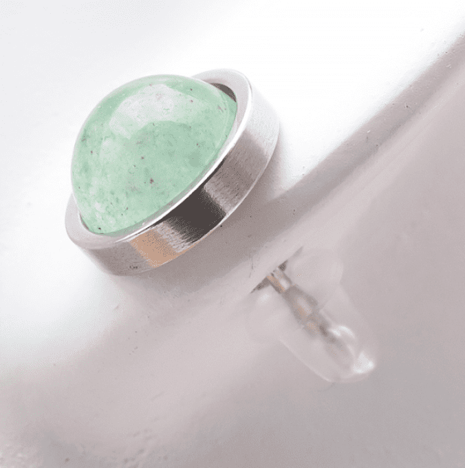 Boucle d'oreille serti 10mm