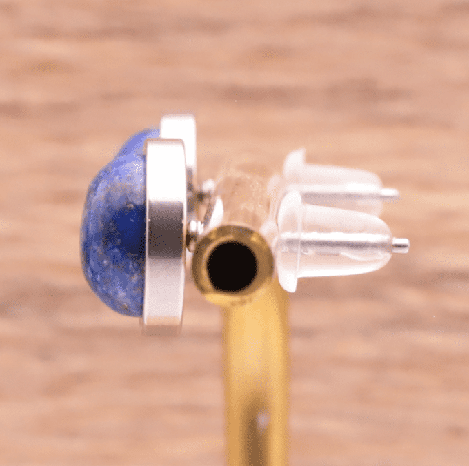 Boucle d'oreille serti 10mm