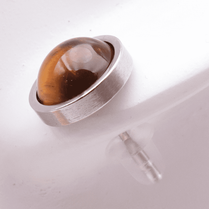 Boucle d'oreille serti 10mm