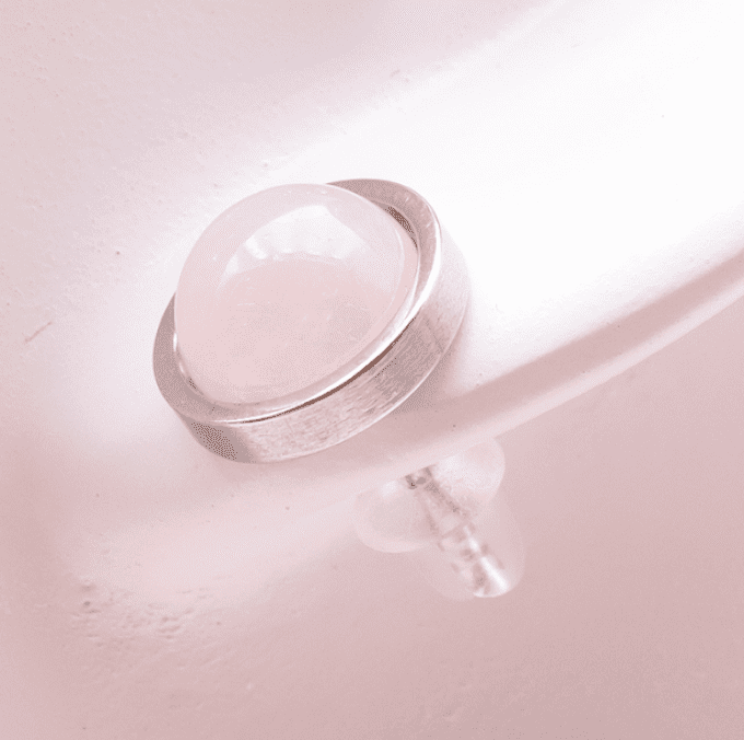 Boucle d'oreille serti 10mm