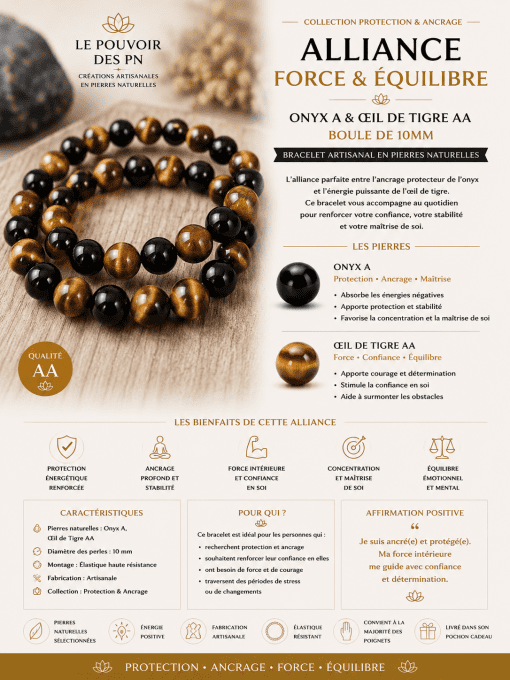 Bracelet « Alliance Force & Équilibre »