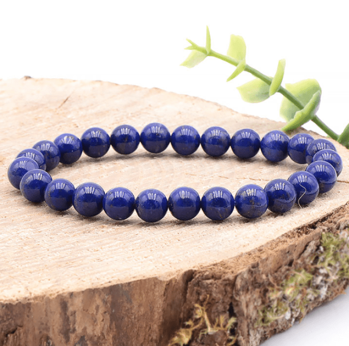 Bracelet boule 06mm lapis lazuli AAA