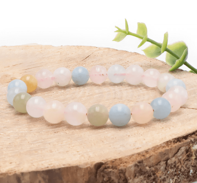 Bracelet boule 08mm béryls A et AA