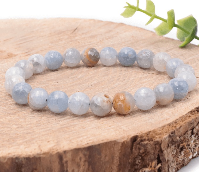 Bracelet Boule 08 mm en Célestine A
