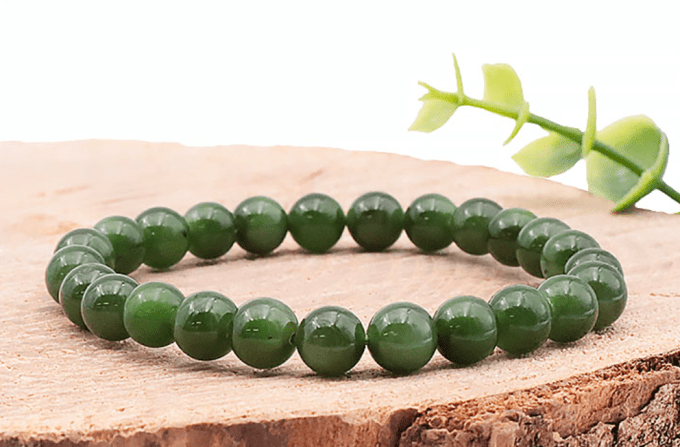 Bracelet 08mm jade néphrite AA