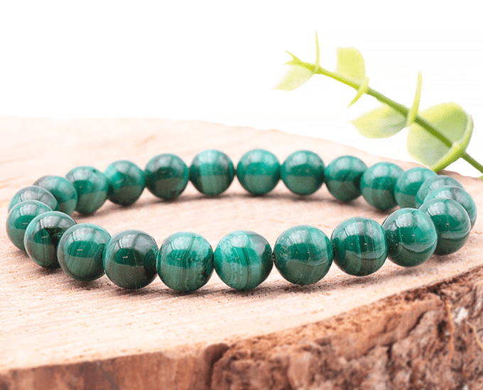 Bracelet en Malachite 08MM – Transformation & Équilibre