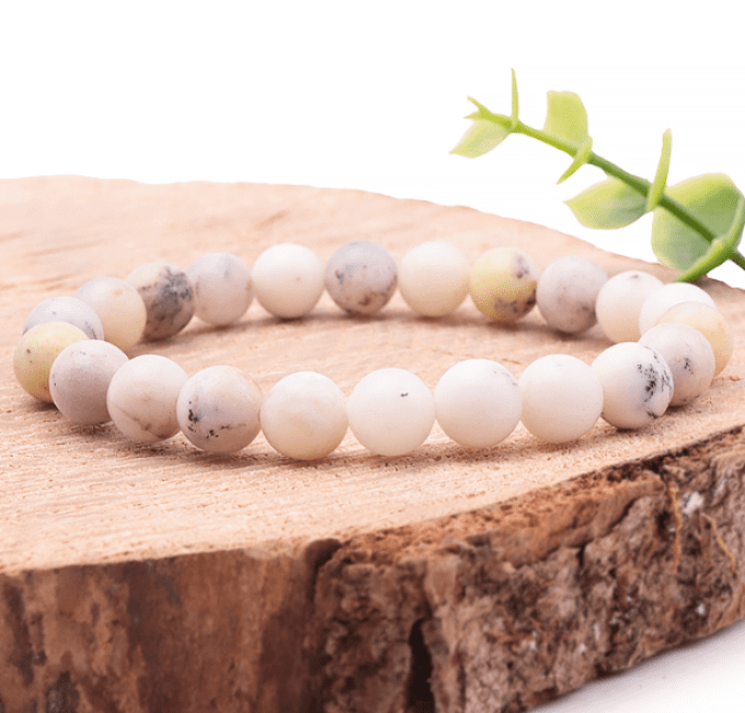 Bracelet boule opale dendrite A