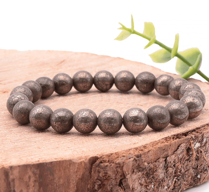 Bracelet boule 08mm pyrite A