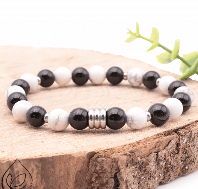 Bracelet Célyos argenté en boule de 08MM