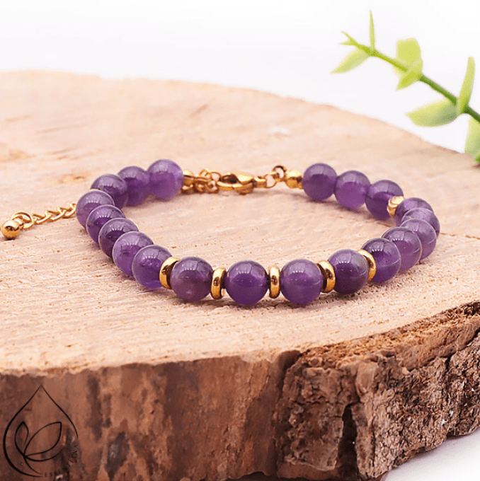 Bracelet Eira doré boule 06mm ( 1 pièce ) acier inoxydable 304