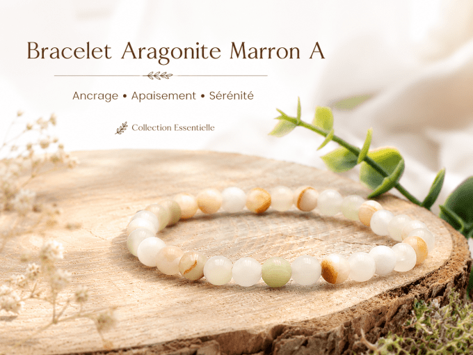 Bracelet en aragonite, collection essentielle