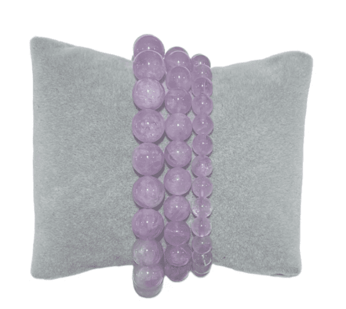 Bracelet boule Jade Lilas de Birmanie AA