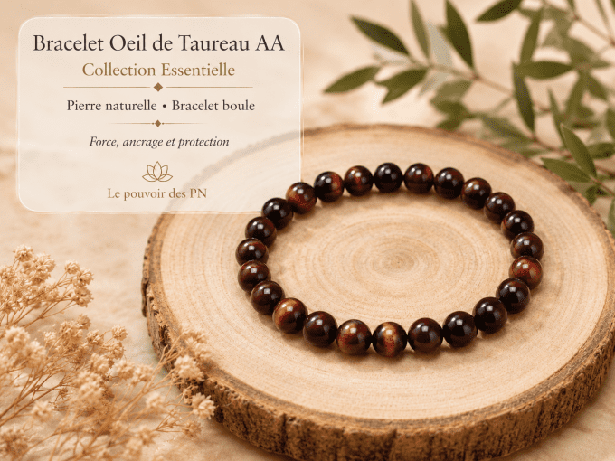 Bracelet boules Oeil de taureau AA