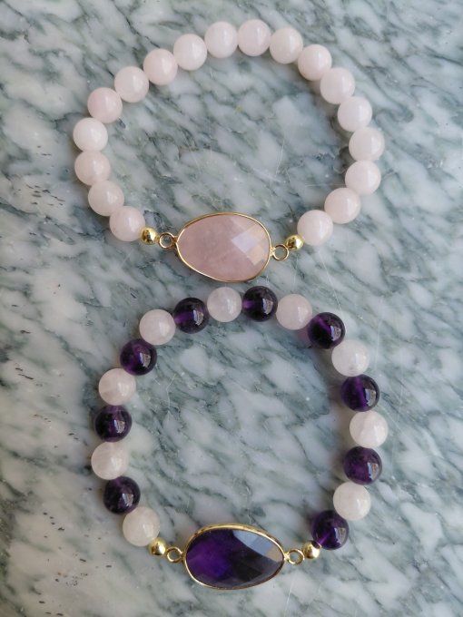 Création des bracelet pendentif en  pierres naturelles  