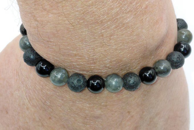 Bracelet "Phénix Obsidien – Édition Full Matte"