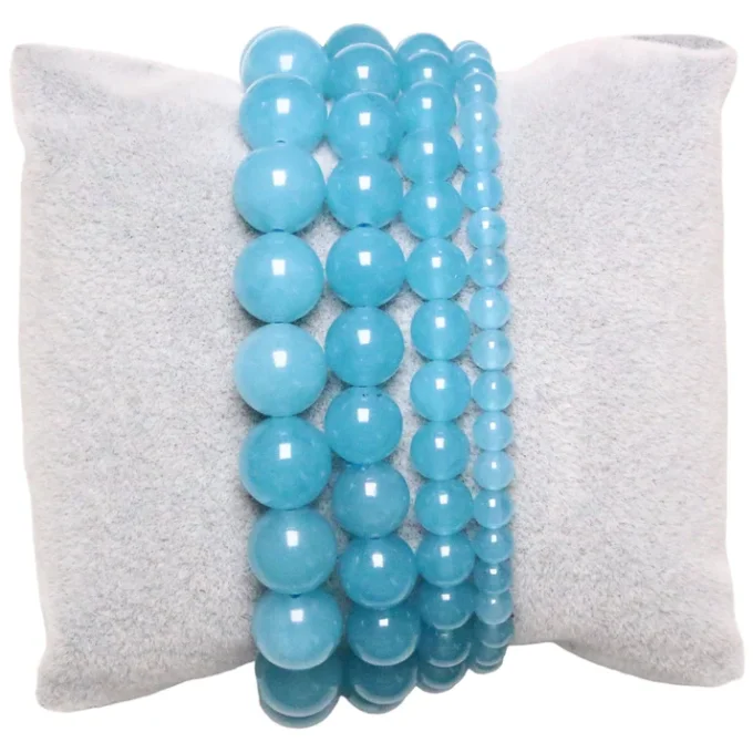 Bracelet boules Quartz Bleu A