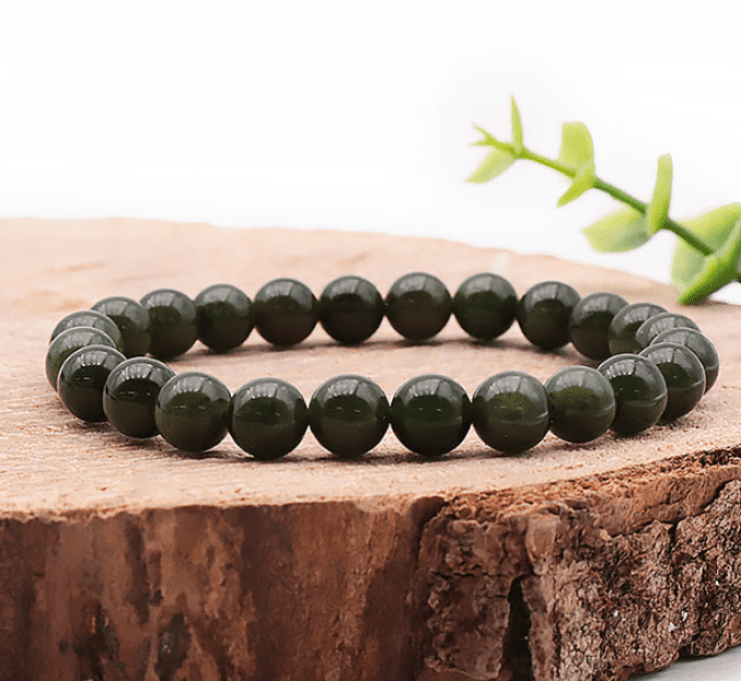 Bracelet 08mm jade néphrite AA