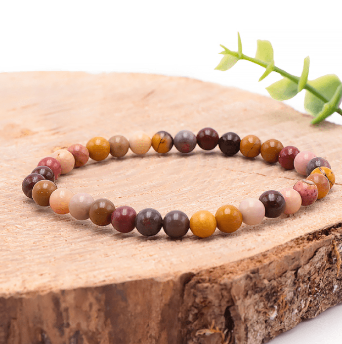 Bracelet boule  jaspe mokaïte A