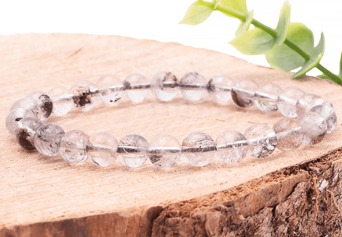 Bracelet 08mm cristal Herkimer AA (07,5-08,5mm)