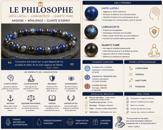 Bracelet Le Philosophe Sagesse Résilience