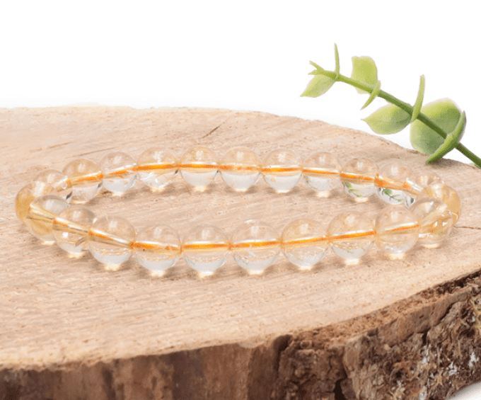 Bracelet boule 08mm citrine AA