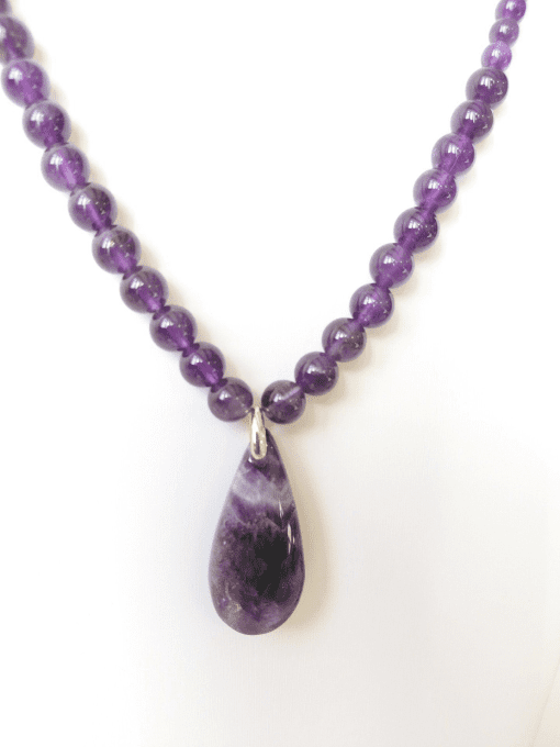 Collier Améthyste AA & Pendentif Améthyste Chevron