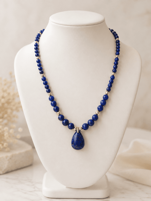 Collier Horizon Bleu Lapis lazuli AA+