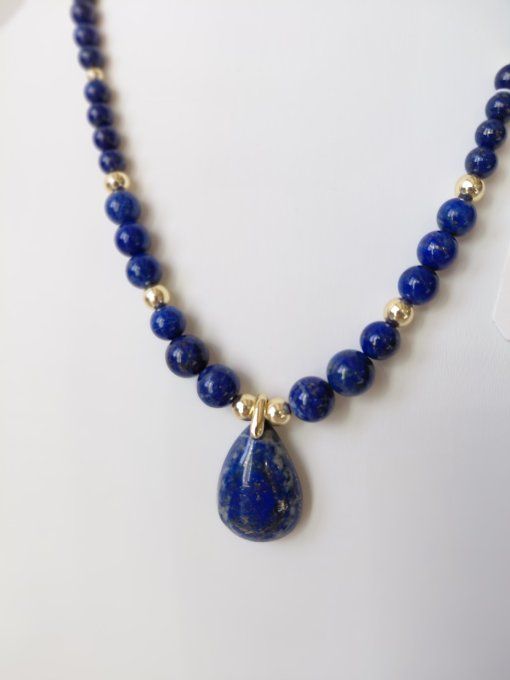 Collier Horizon Bleu Lapis lazuli AA+