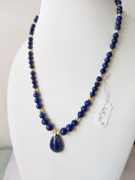 Collier Horizon Bleu Lapis lazuli AA+