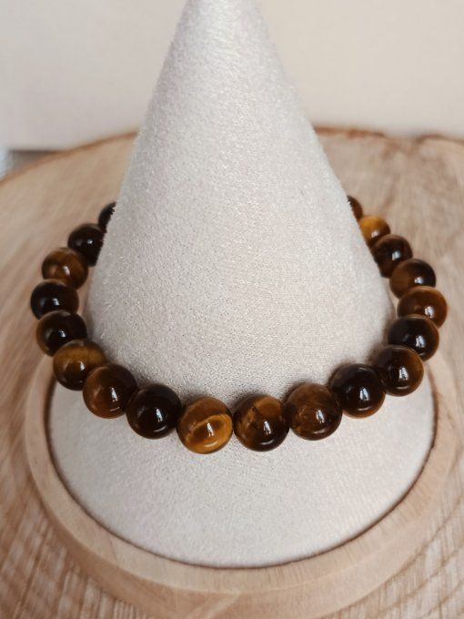 BRACELET BOULE OEIL DE TIGRE AA