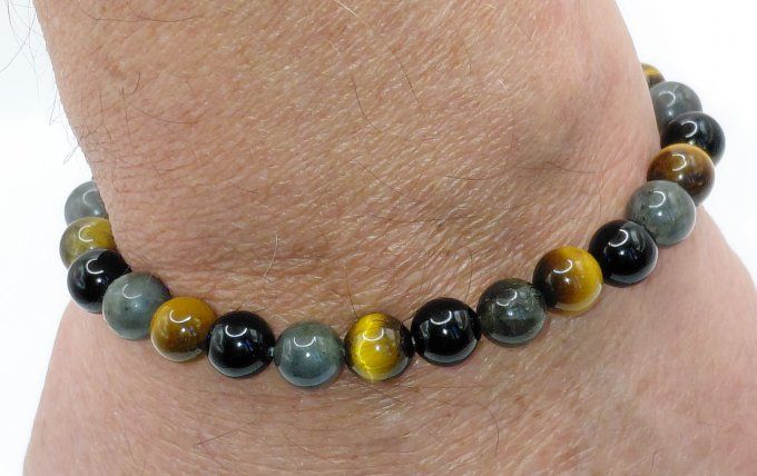 Bracelet "Phénix Obsidien – Full Matte Édition Tigre"