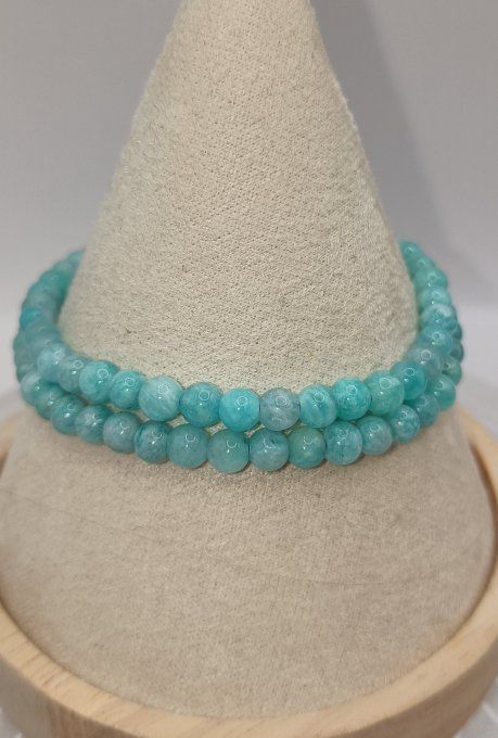Bracelet boule  amazonite Pérou AA