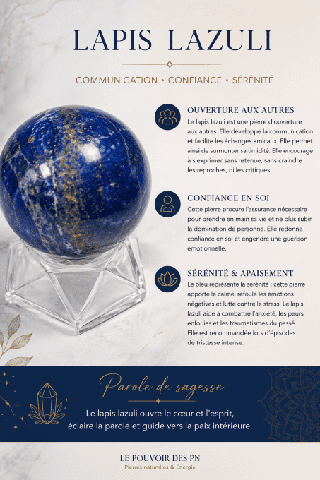 Sphère lapis lazuli A 50 à 60mm