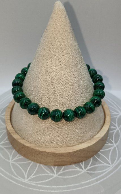 Bracelet en Malachite 08MM – Transformation & Équilibre