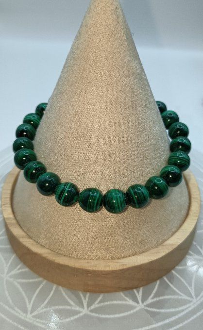 Bracelet en Malachite 08MM – Transformation & Équilibre