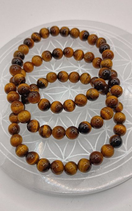 BRACELET BOULE OEIL DE TIGRE AA